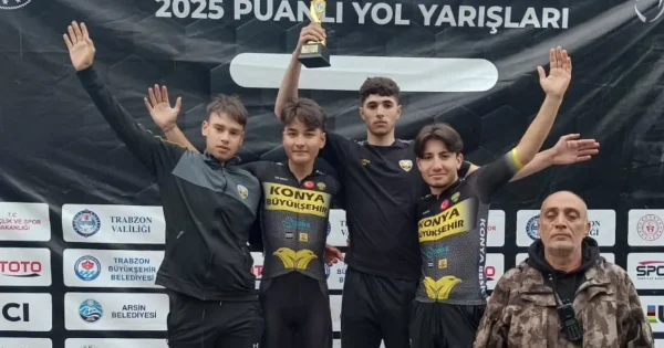 Konya Belediyespor bisiklet takımı Trabzon’da 4 madalya kazandı