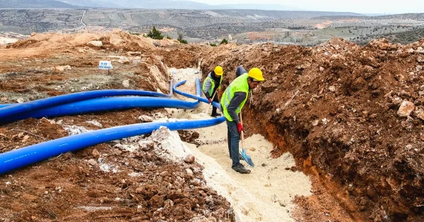 Malatya’da 8 bin 100 metre altyapı